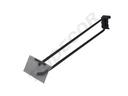 Doble Gancho Gris con Soporte de Precio para Reglas/Mallas 30cm 6mm