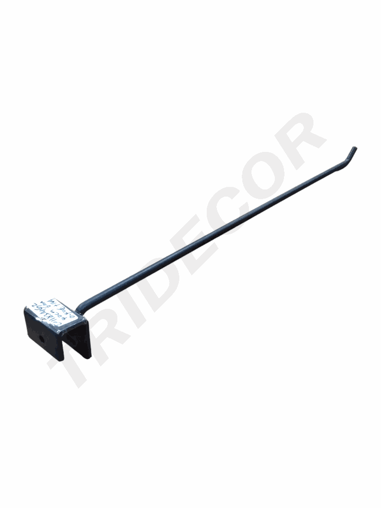 灰色磨砂卡扁管钩 Gancho Gris para Tubo Rectangular 6mm 40cm 100/caja