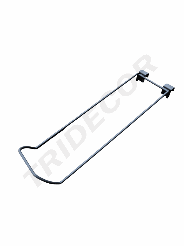 双线灰色球架带价格牌卡扁管 Soportes Doble Cris de Balone Con Portapreciopara Tubo Rectangular 
