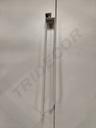 双线白色带价格牌卡扁管钩 Gancho Doble Blanco Con Portaprecio para Tubo Rectangular 6mm 35cm