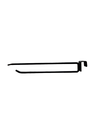  Doble Gancho Con Portaprecio Negro para Tubo 25cm 6mm