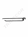 Double hook with price holder for rectangular tube, 6 mm