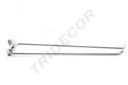 卡扁管双线电镀带价格牌挂钩 Gancho Cromado con Portaprecio para Tubo Rectangular 25 cm 6mm 100/caja