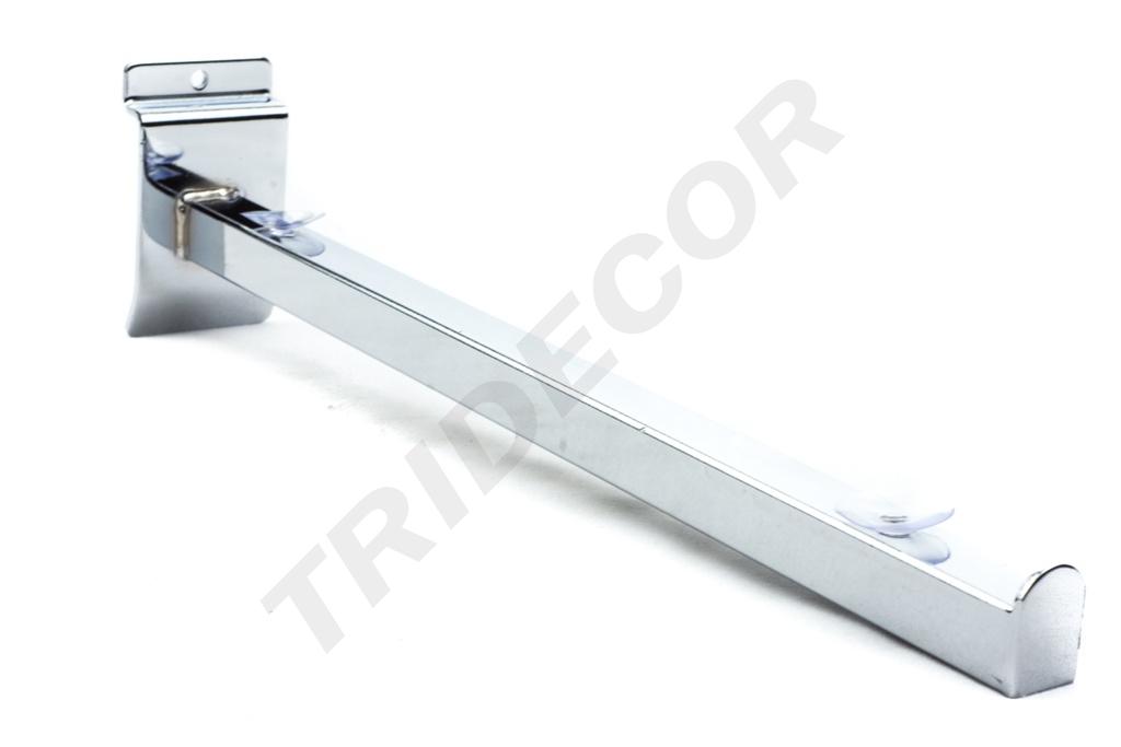 卡槽板电镀方管玻璃托Soporte de Cristal Cuadrado Yrecto Cromado para Pane de lama 35.5cm 50/caja