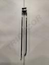 Gancio cromato con portaprezzo per tubo rettangolare 35 cm 8 mm