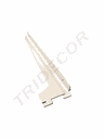 2.5厘二爪白色玻璃托30cm 配细槽双排支条Soporte Blanca para Cremallera 30cm (25par)50/caja