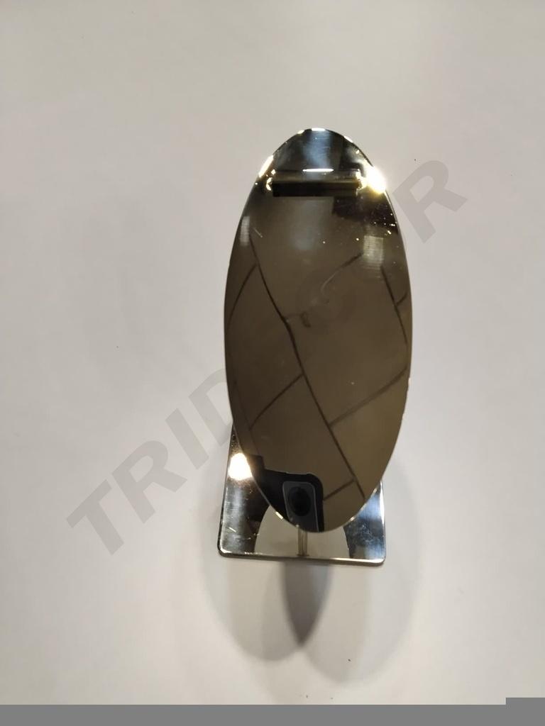 Expositor de Calzado Fijo Ovalado en Acero Cromado