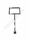Portacarteles A5 Marco Horizontal En Acero Inoxidable Mate Para Tubo