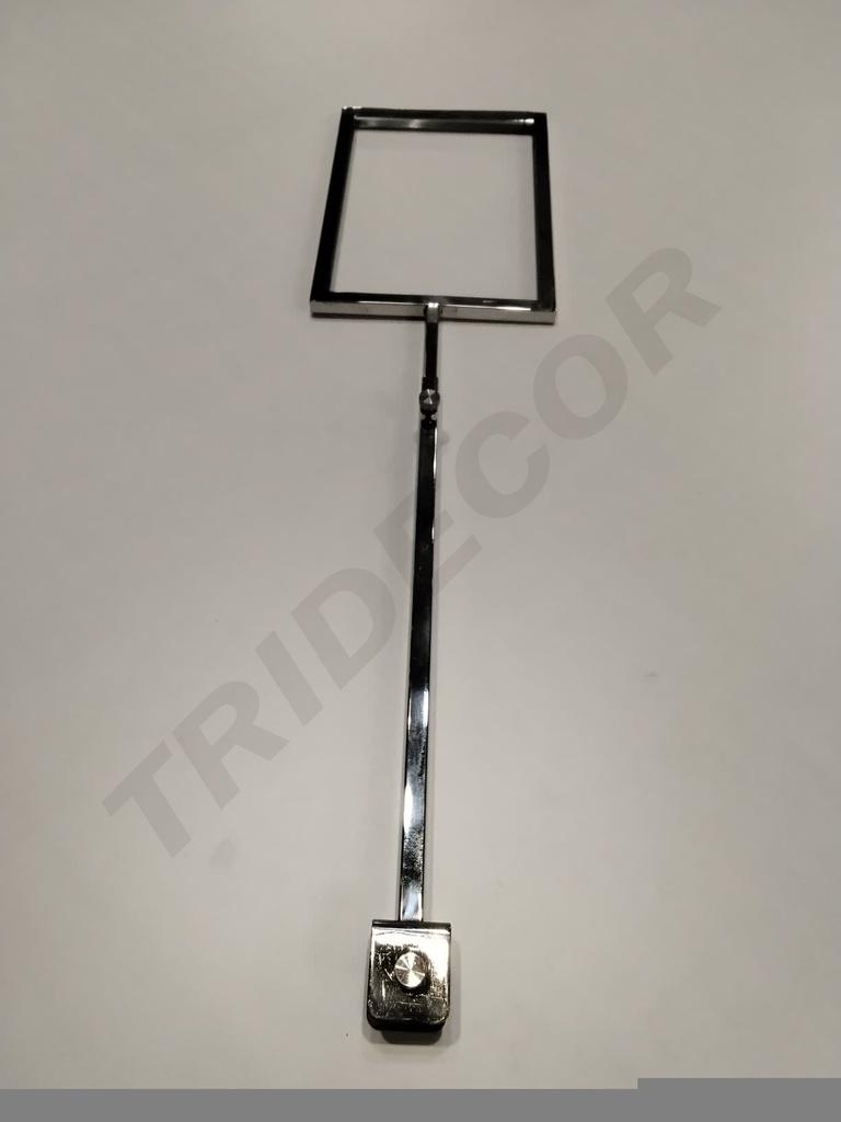 Portacarteles A5 Marco Vertical En Acero Brillo Para Tubo