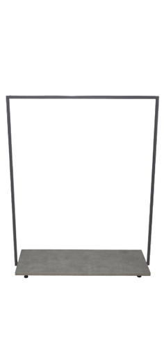 [038707] Cabide Cinza Escuro com Base de Barra Simpre 40X110X140cm