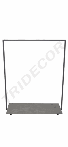 [038707] Cabide Cinza Escuro com Base de Barra Simpre 40X110X140cm