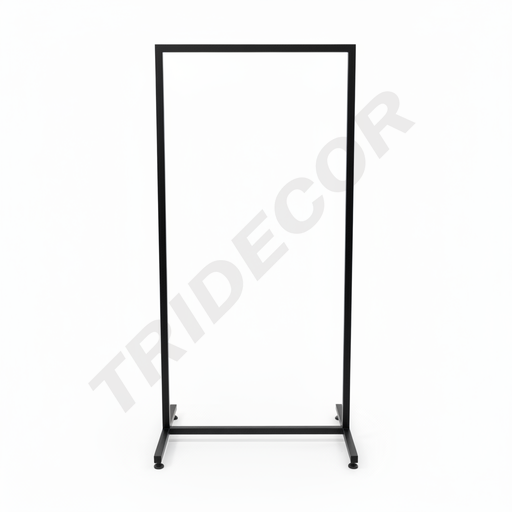 [038770] Simple Black Coat Rack 60X137cm