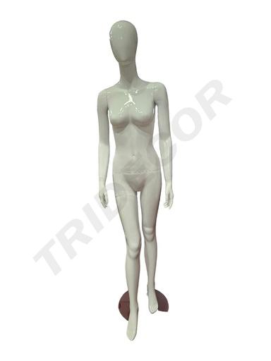 [040617] 白亮光蛋头女模特 Maniqui Mujer Color Blanco Brillo