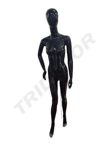 [040780] 黑色女亮光全身模特 Maniqui Mujer Negro Brillo