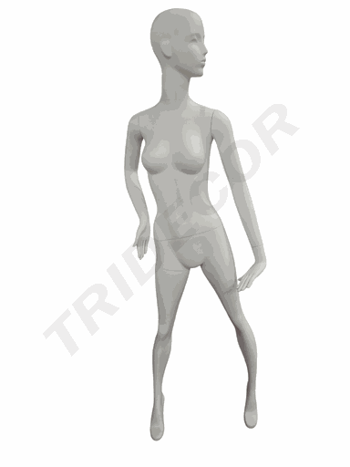 [040782] Maniquí De Mujer Blanco Mate Con Rostro