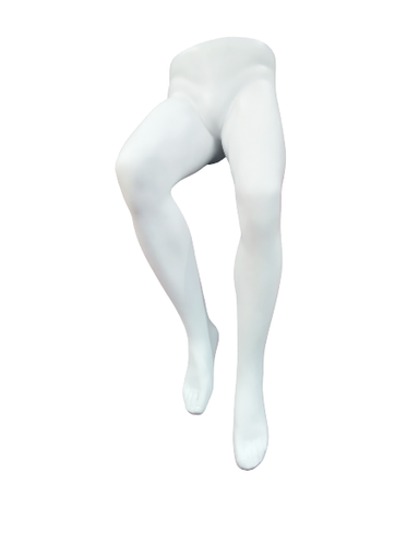[040936] Men's Legs Display for Matte White Pants