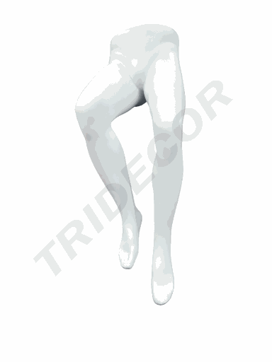 [040936] Présentoir de jambes pour hommes pour pantalons blanc mat