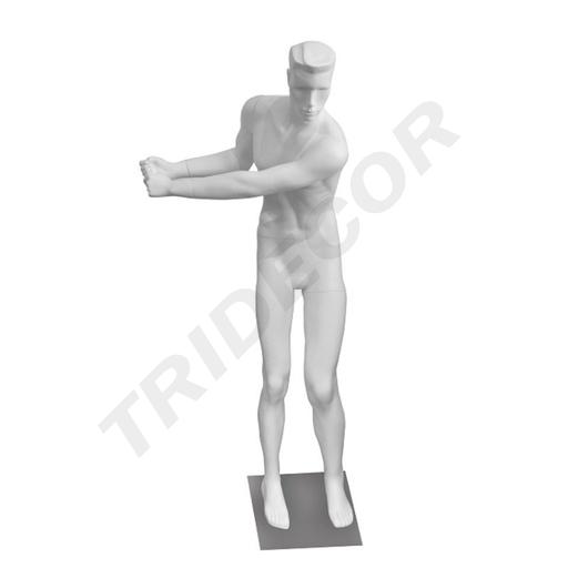 [040970] 白色亚光男模 运动 Maniqui Masculino Deportivo Blanco Mate