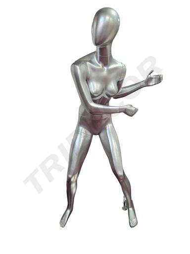 [040971] Manequim Esportista Feminino Cor Prata