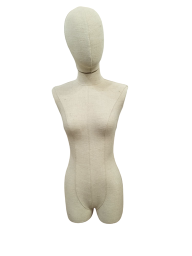 [041031] Woman Bust Linen Fabric with Head Without Arm and Without Base