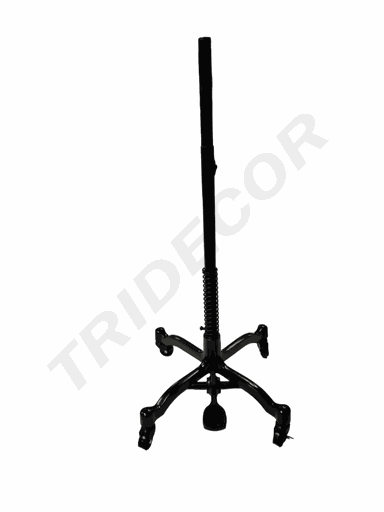 [041081] Base de Metal Mate Base Negra Con Ruedas