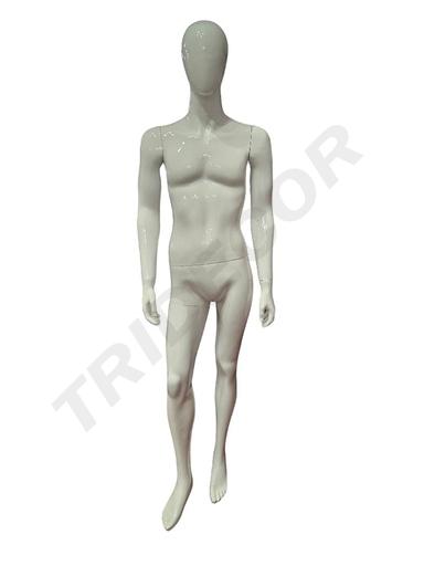 [041092] 白色男全身亮光模特Af-6 Maniqui de Hombre Cuerpo Completo Blanco Brillo