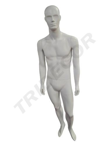 [041098] 白色亚光男全身模特 Af-7 Maniqui Hombre Cuerpo Completo Blanco Mate