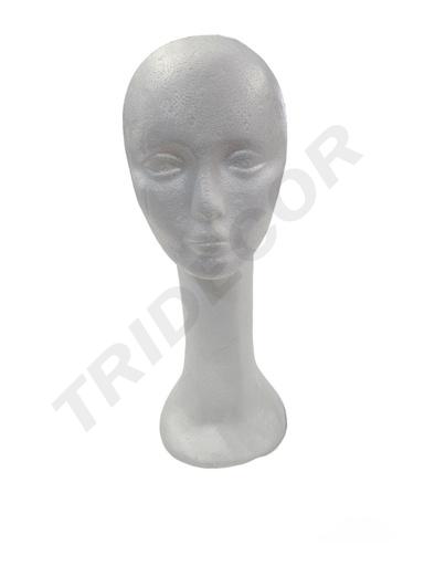 [041102] 白色泡沫高女头 Cabeza de Mujer Porexpan Blanco