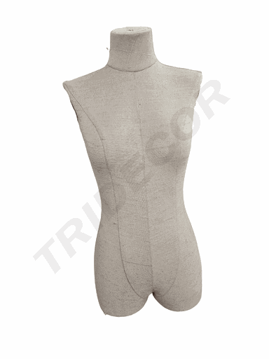 [041107] Mannequin en tissu jaune sans bras sans tête
