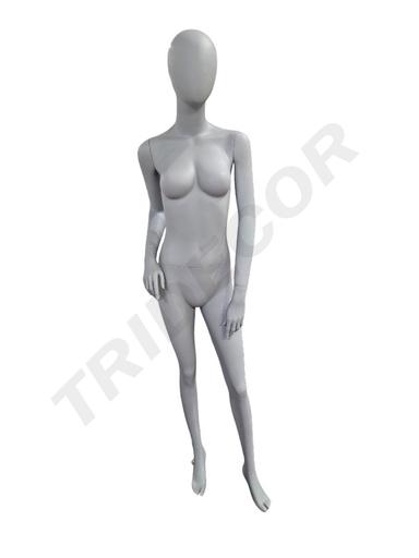[041204] Maniquí Mujer Sin Rostro Color Gris Claro
