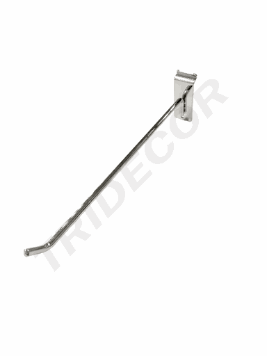 [001064] 电镀细槽铝板钩 Gancho Cromado para la lama Estrecha de Aluminio 25cm 200 /caja