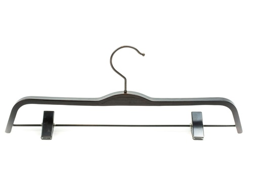 [005075] Percha de madera wengue con pinzas,5 Und