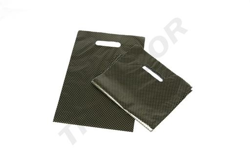 [010074] Bolsas De Plástico Asa Troquelada 25X35 Cm Puntos Dorados