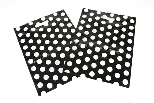 [010303] Bolsa de Plástico Asa Troquelada 35X45cm Punto Blanco100 /Pq 10Pq/caja 