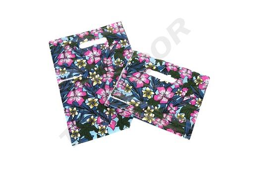 [010319] Bolsa de Plástico Asa Troquelada 25X35cm Flor100 /Pq 10Pq/caja 