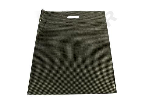 [010567] Bolsa de Plástico Asa Troquelada 50X60cm Punto Oro100 /Pq 5/caja