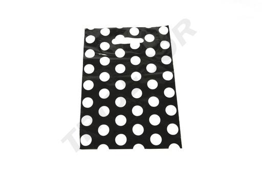 [010781] Bolsa de Plástico Asa Troquelada 25X35cm lunares100 /Pq 10Pq/caja