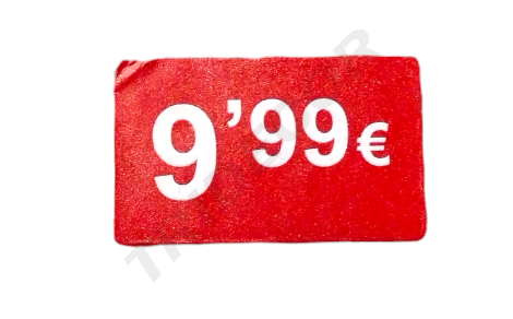 [6014010] 红色价格贴Rollo de Etiquetas de 0.99€ Hasta 99.99€ /1000Und Por Rollo