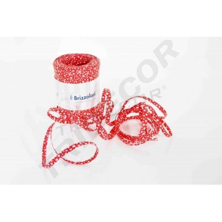 [8031653458254] Rote Bastbandrolle mit Sternen 5 mm x 200 m 68244 Col07
