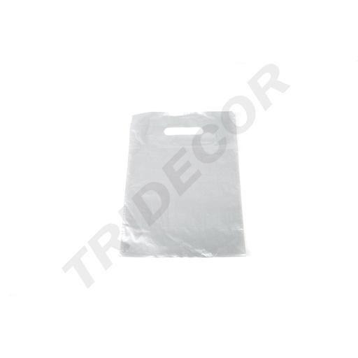 [010123] 银色无纺布袋带冲孔手柄 25X35厘米 100个装