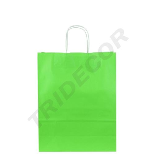 [010029] 浅绿色纸袋 Bolsas De Papel Asa Rizada 41X32X13 Cm Verde Claro
