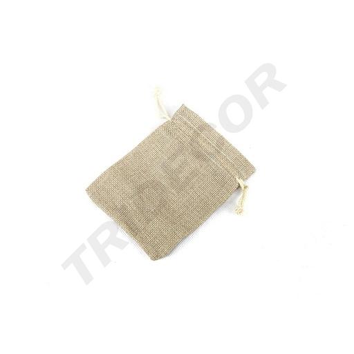 [009419] SACCO DI LINO SCURO con cordoncino 12X9 CM 20 pezzi/CONFEZIONE