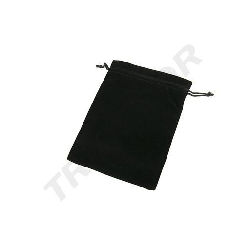 [009426] SAC VELVET NEGRU cu șnur, 19X14CM, 20buc/PACHET