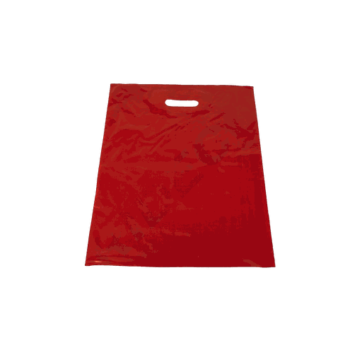 [010287] Bolsas Rojas Con Asa Reforzada 40x50 Cm 100 Unidades