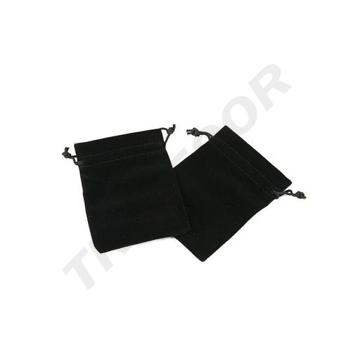 [009420] BORSA IN VELLUTO NERO 12X9 CM 20 PEZZI