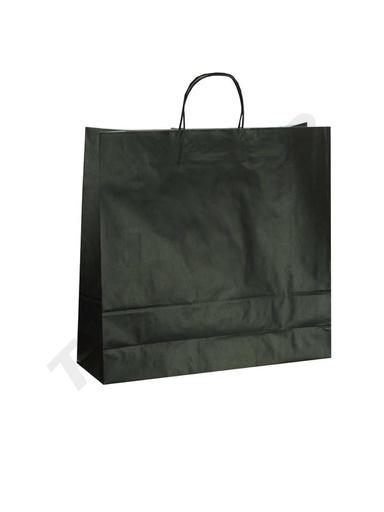 [010322] Borsa di carta nera con manico riccio 22X10X29 CM - 25 unità