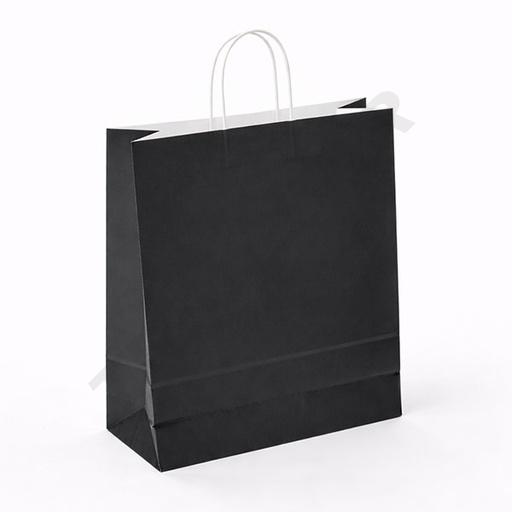 [010325] Black curly handle cellulose paper bag 45X15X49 25 units