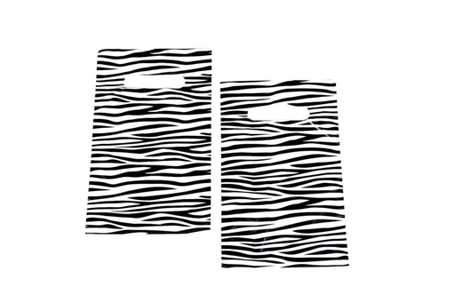[010076] Saco Plástico com Estampa de Zebra 16X25cm com Pega Recortada, 100un