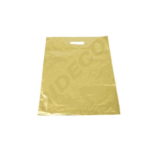 [010292] Borsa con manico dorato fustellato 40X50CM 100 Unità