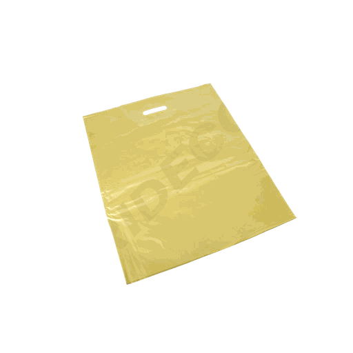 [010293] Bolsas De Plástico Asa Reforzada Doradas 35X45 Cm 100 Unidades
